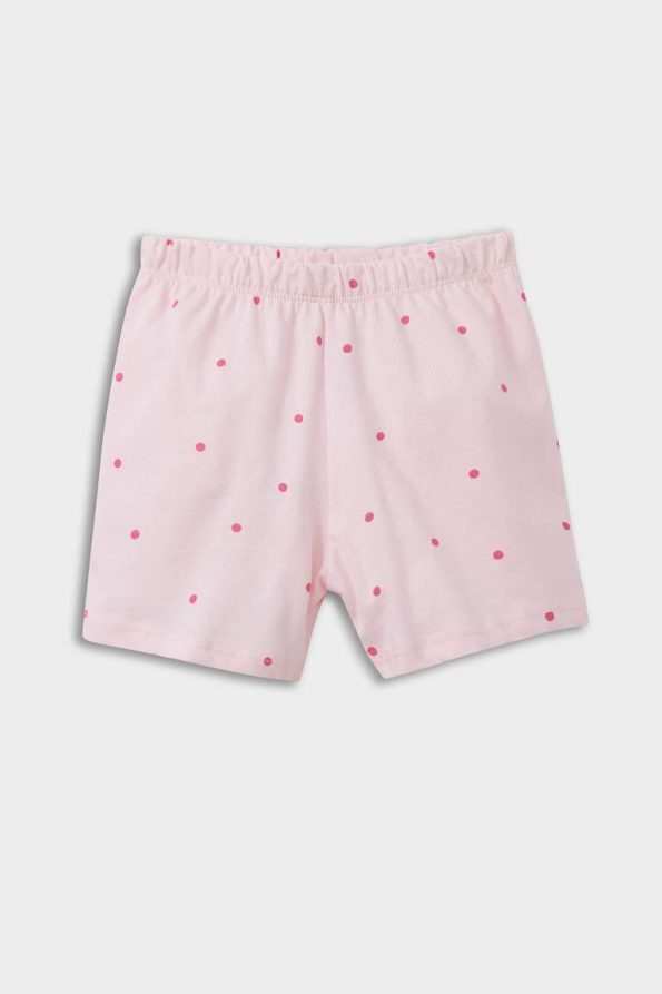 Girls' Disney Winnie The Pooh Pajama Set with Short Sleeves and Elastic Waist Shorts