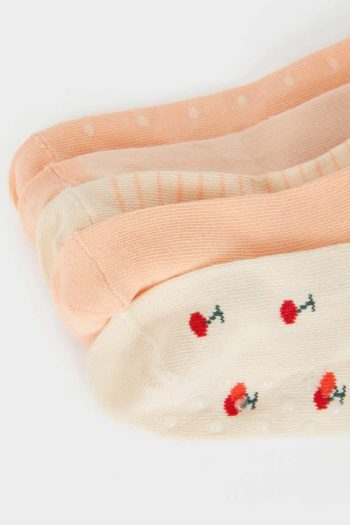 Non-Slip Sole Cotton Socks Set for Baby Girls