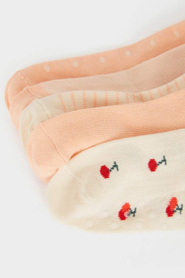 Non-Slip Sole Cotton Socks Set for Baby Girls
