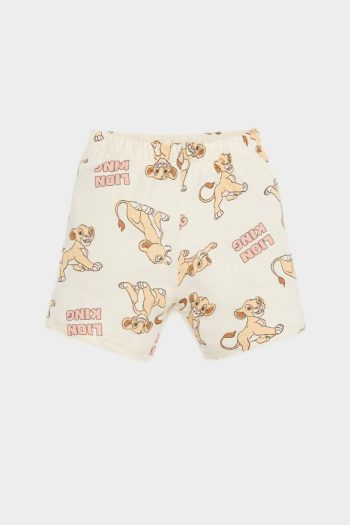 Boys' Disney Lion King Pajama Set Short Sleeve Cotton Top with Elastic Waist Shorts