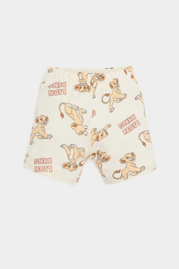 Boys' Disney Lion King Pajama Set Short Sleeve Cotton Top with Elastic Waist Shorts
