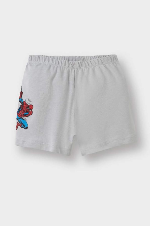 Boys' Marvel Comics Short Sleeve Pajama Set with Elastic Waist Shorts
