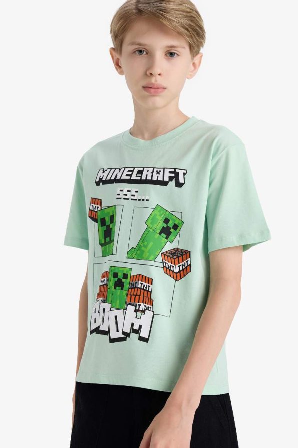 Boys' Minecraft Crew Neck Short Sleeve T-Shirt