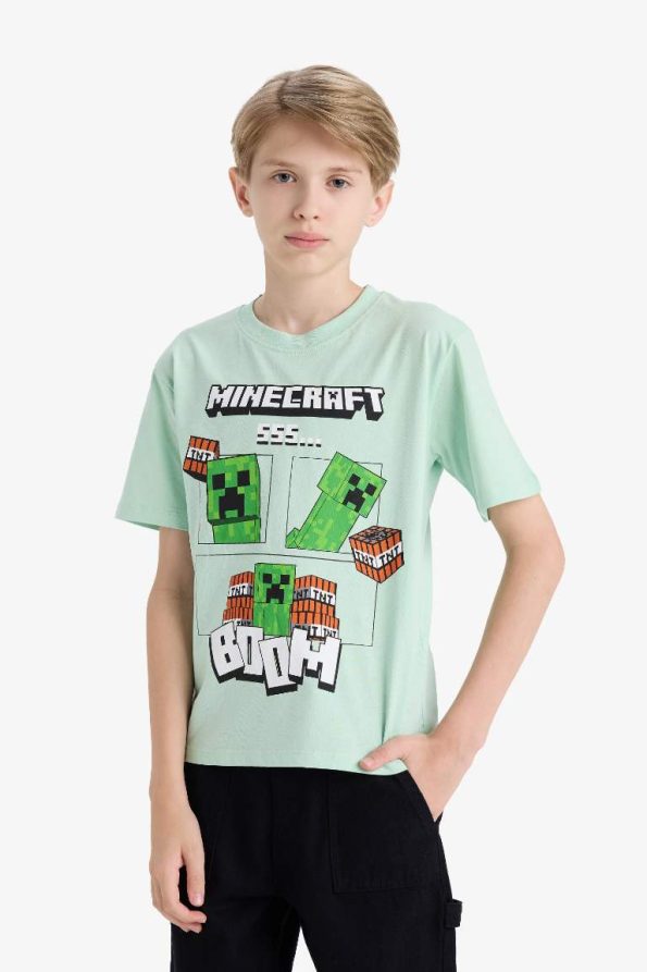 Boys' Minecraft Crew Neck Short Sleeve T-Shirt
