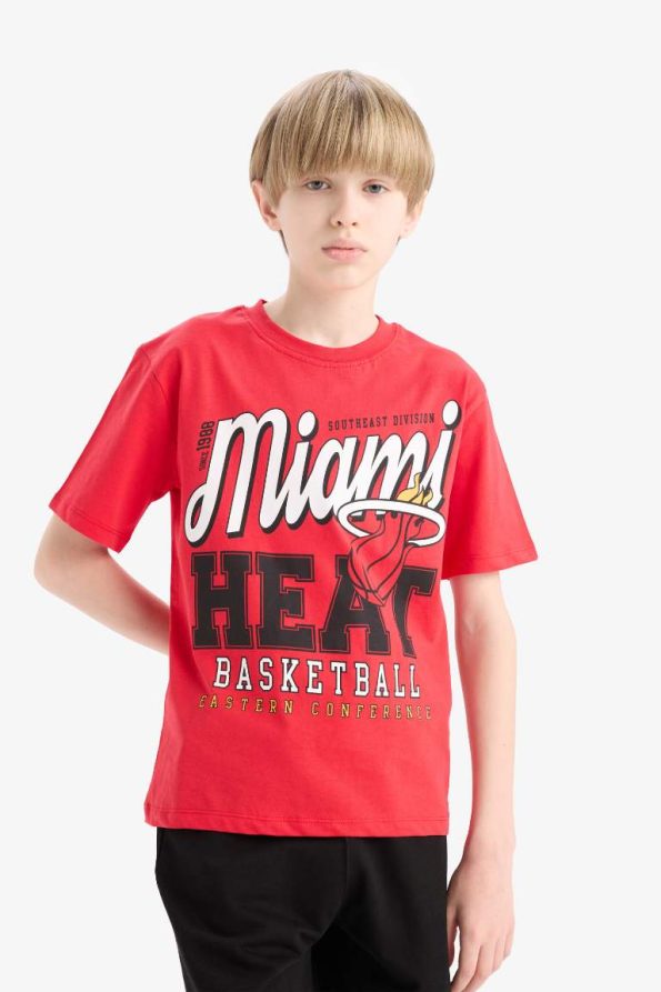 Boys' NBA Miami Heat Crew Neck Short Sleeve T-Shirt