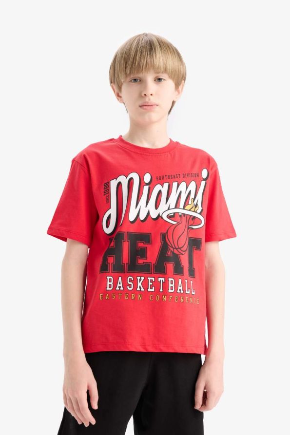 Boys' NBA Miami Heat Crew Neck Short Sleeve T-Shirt