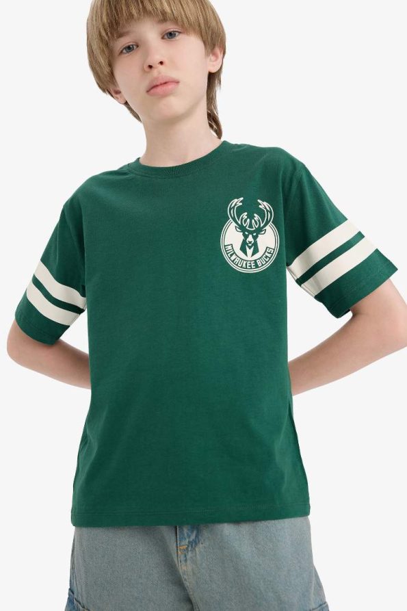 Boys' NBA Milwaukee Bucks Crew Neck Short Sleeve T-Shirt