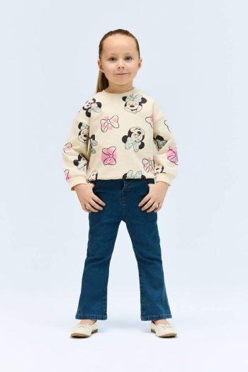 Girl's Baby Disney Mickey & Minnie Crew Neck Sweatshirt