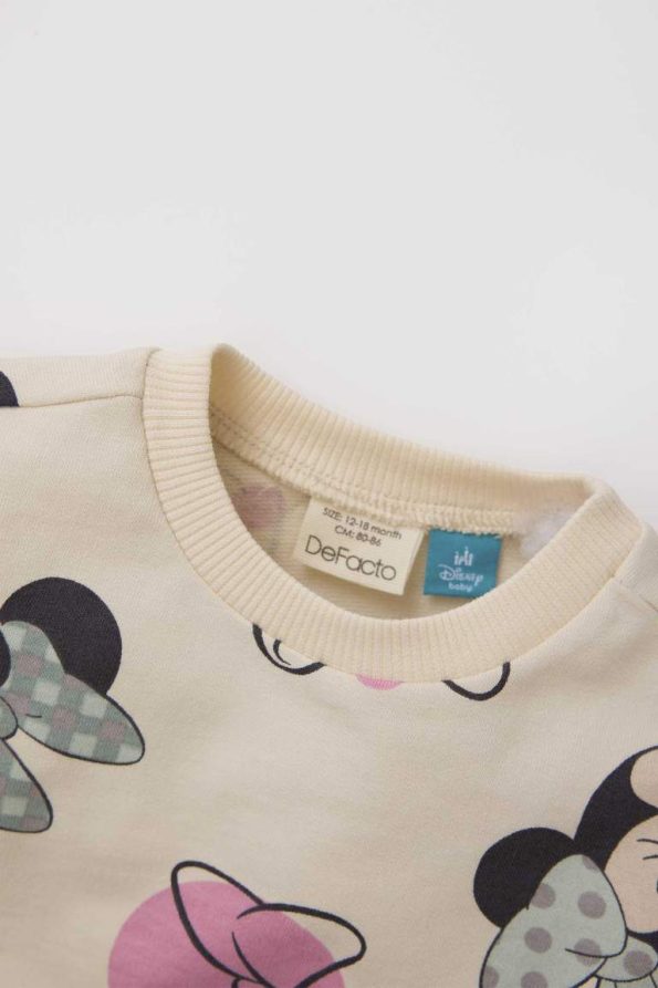 Girl's Baby Disney Mickey & Minnie Crew Neck Sweatshirt