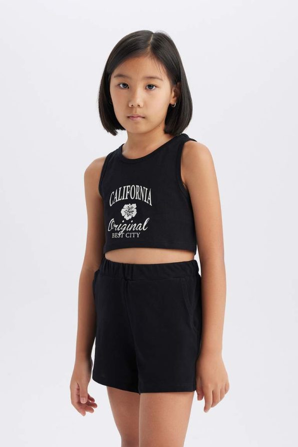 Girls' 2-Piece Printed Tank Top and Shorts Set
