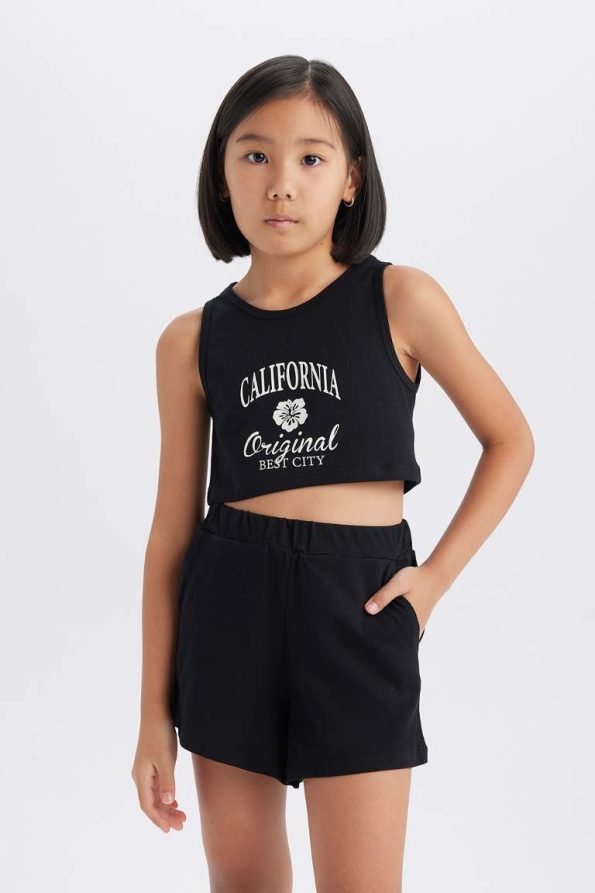 Girls' 2-Piece Printed Tank Top and Shorts Set