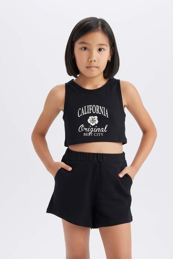 Girls' 2-Piece Printed Tank Top and Shorts Set