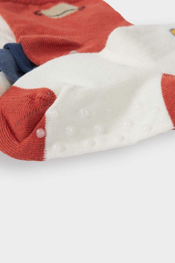 Boys' Non-Slip Cotton Long Socks Set of 5