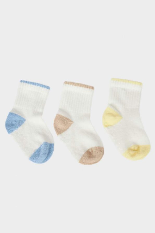 Boys' Non-Slip Cotton Long Socks - Set of 3