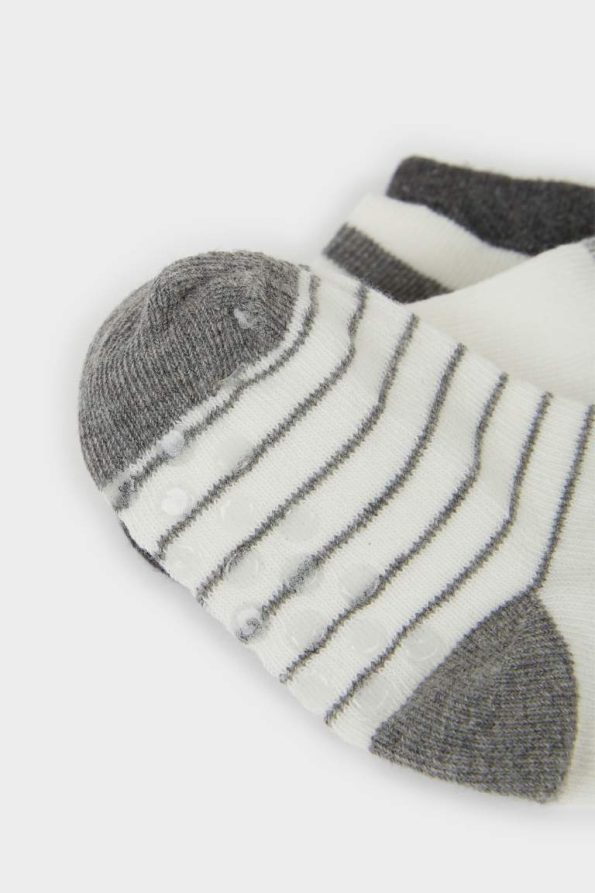 Non-Slip Sole Cotton Socks for Baby Boys - Set of 3