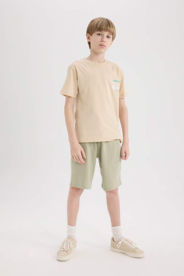 Boys' Short Sleeve Bicycle Neck Printed T-Shirt