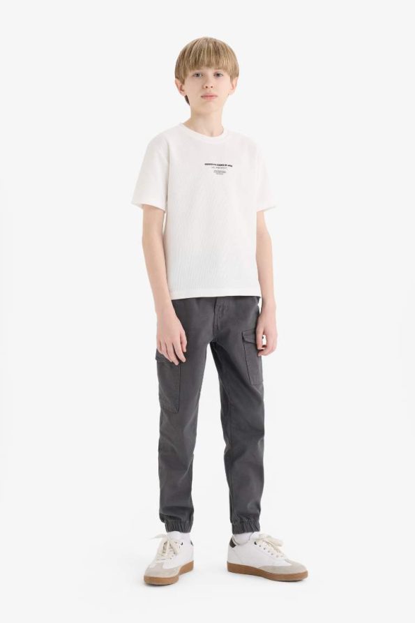 Boys' Printed Short Sleeve Crew Neck T-Shirt