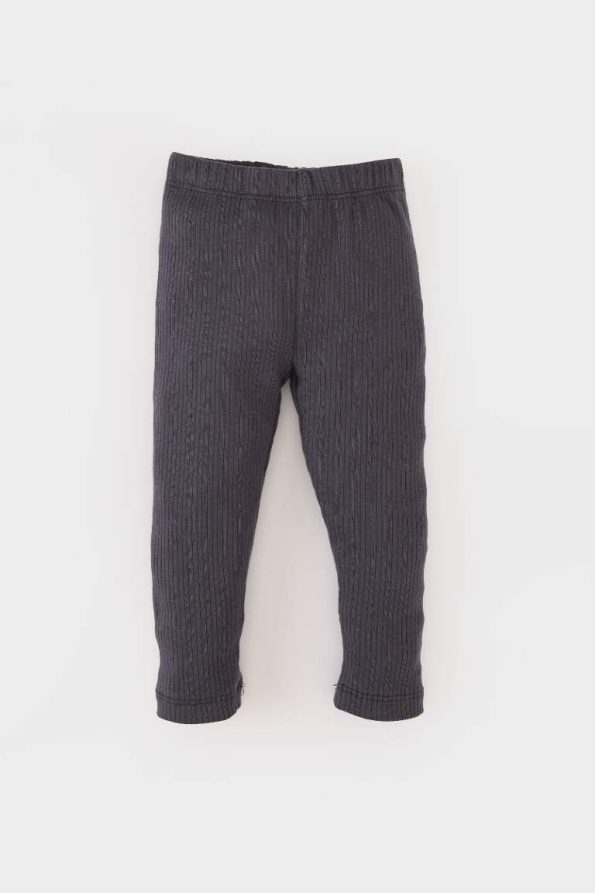 Boys' Elastic Waist Ribbed Basic Leggings