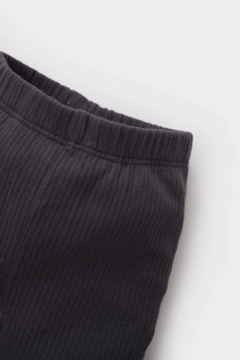 Boys' Elastic Waist Ribbed Basic Leggings