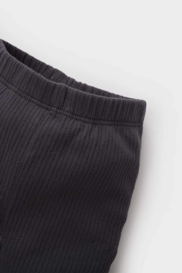 Boys' Elastic Waist Ribbed Basic Leggings