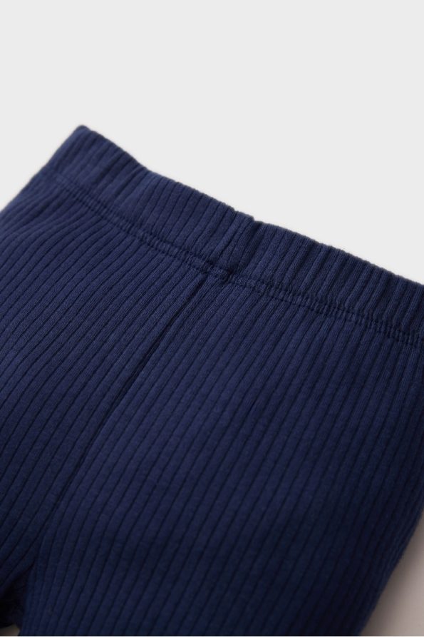 Boys' Elastic Waist Ribbed Basic Leggings