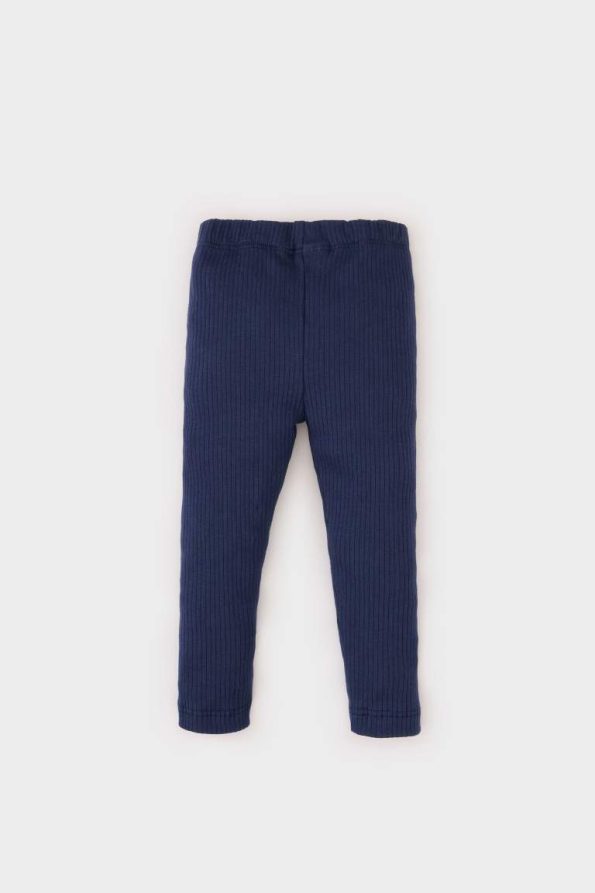Boys' Elastic Waist Ribbed Basic Leggings
