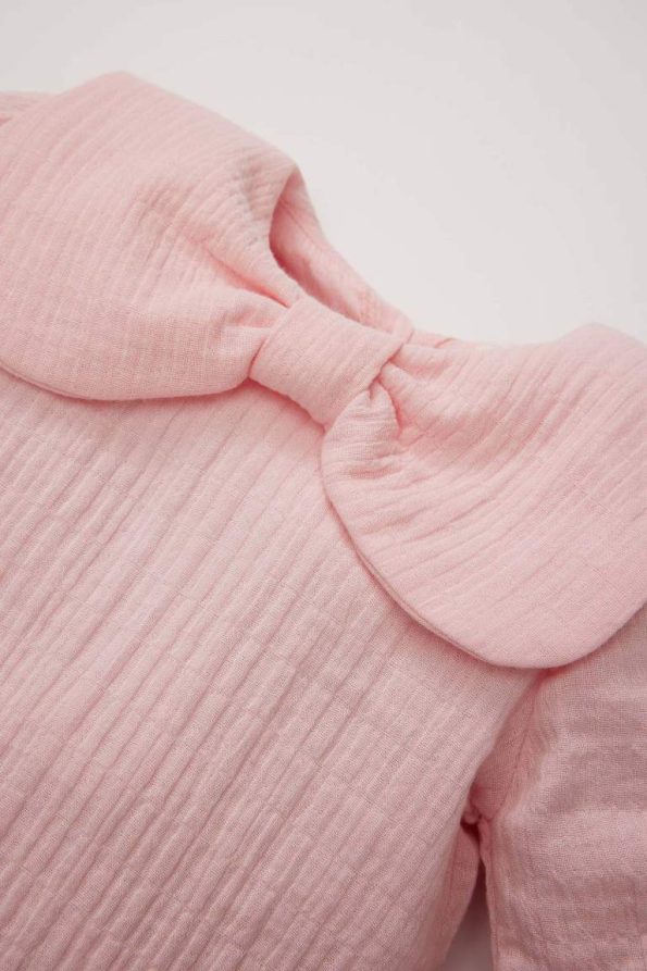 Girls' Baby Large Collar Muslin Long Sleeve Shirt