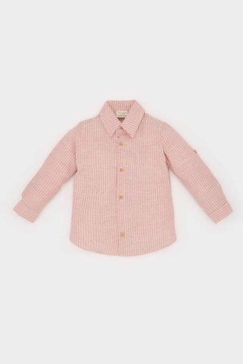 Boys' Striped Long Sleeve Poplin Shirt