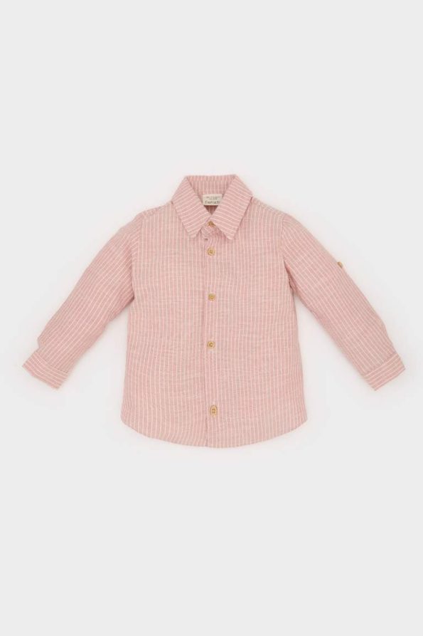 Boys' Striped Long Sleeve Poplin Shirt