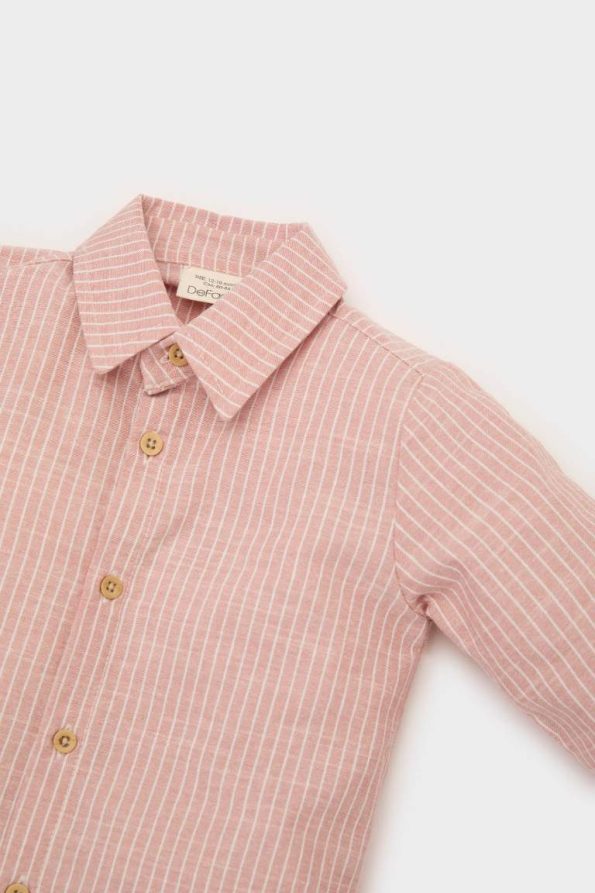 Boys' Striped Long Sleeve Poplin Shirt