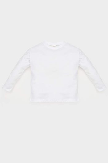 Girls' Basic Long Sleeve Crew Neck T-Shirt