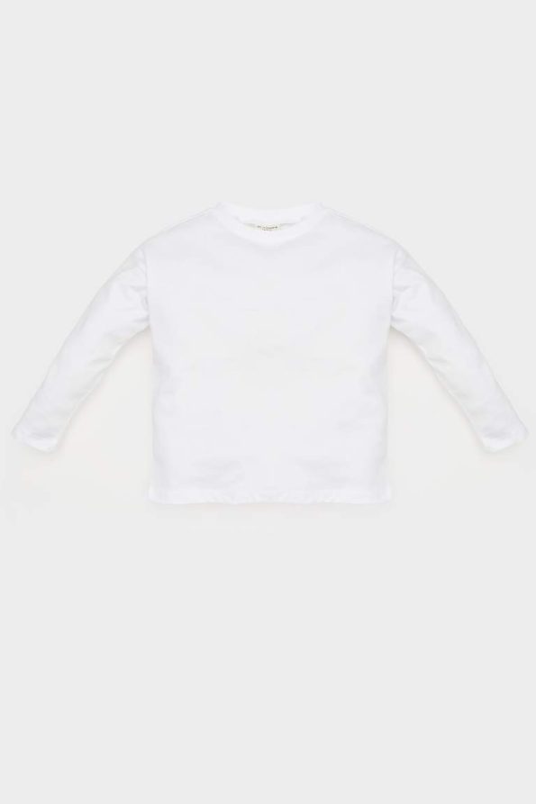 Girls' Basic Long Sleeve Crew Neck T-Shirt