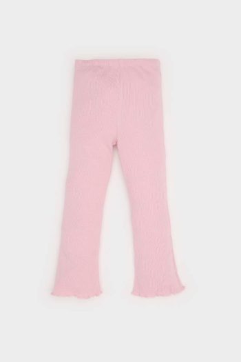 Girls' Baby 2-Piece Set with Leopard Print Long Sleeve T-Shirt and Elastic Waist Leggings