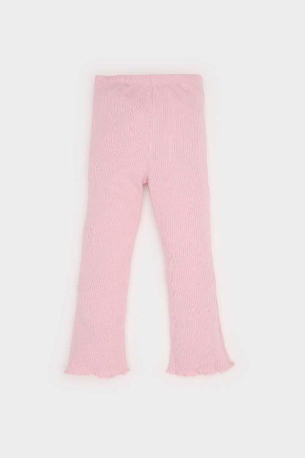 Girls' Baby 2-Piece Set with Leopard Print Long Sleeve T-Shirt and Elastic Waist Leggings