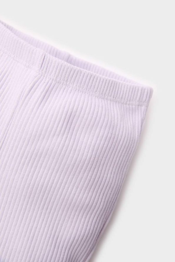 Girls' Baby Flared Ribbed Cotton Leggings