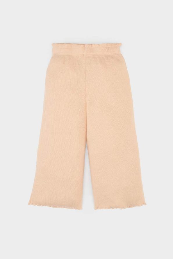 Girls' Baby Wide Leg Ribbed Stretch Pants