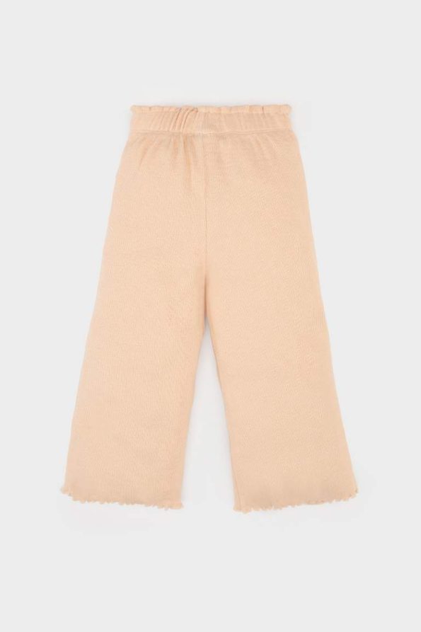 Girls' Baby Wide Leg Ribbed Stretch Pants