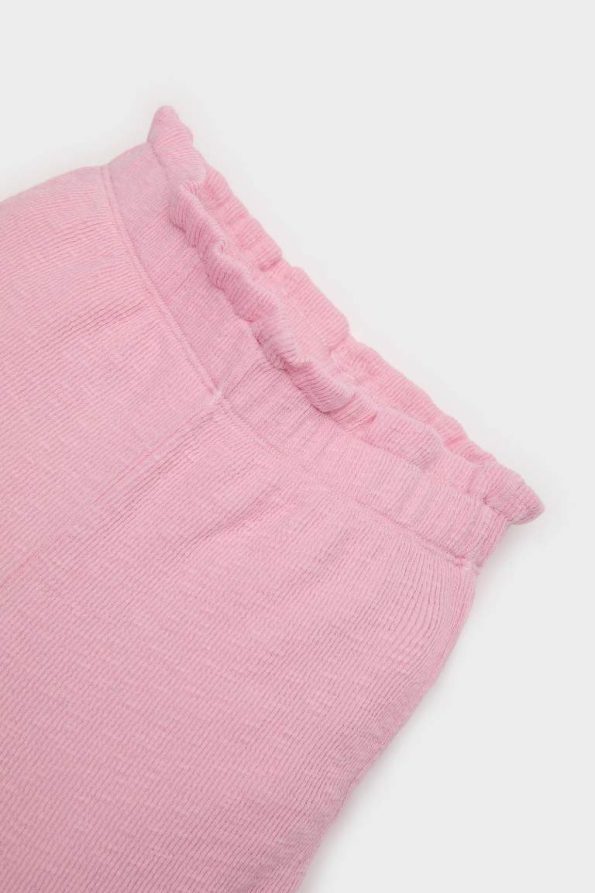 Girls' Baby Wide Leg Ribbed Cotton Pants