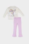 Girls' Baby 2-Piece Set Unicorn Print Long Sleeve T-Shirt and Flared Leggings