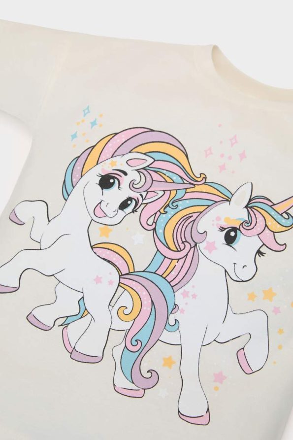 Girls' Baby 2-Piece Set Unicorn Print Long Sleeve T-Shirt and Flared Leggings