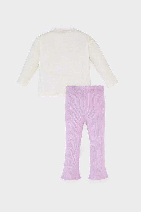 Girls' Baby 2-Piece Set Unicorn Print Long Sleeve T-Shirt and Flared Leggings