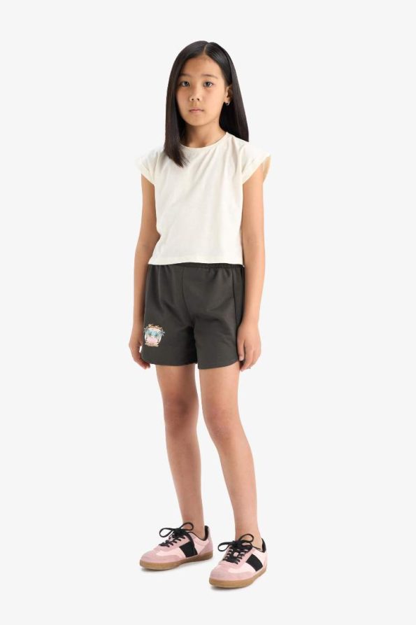 Girls' Elastic Waist Printed Shorts
