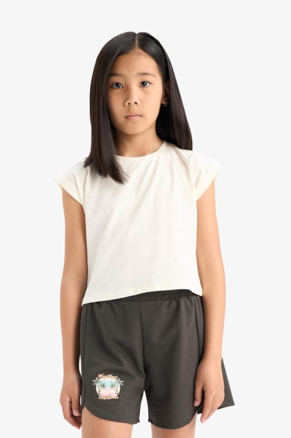 Girls' Elastic Waist Printed Shorts