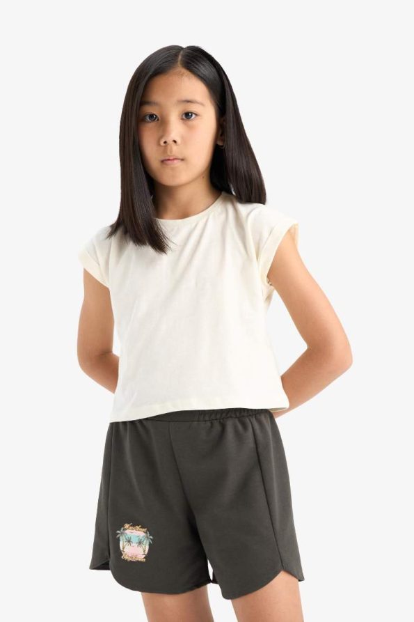 Girls' Elastic Waist Printed Shorts