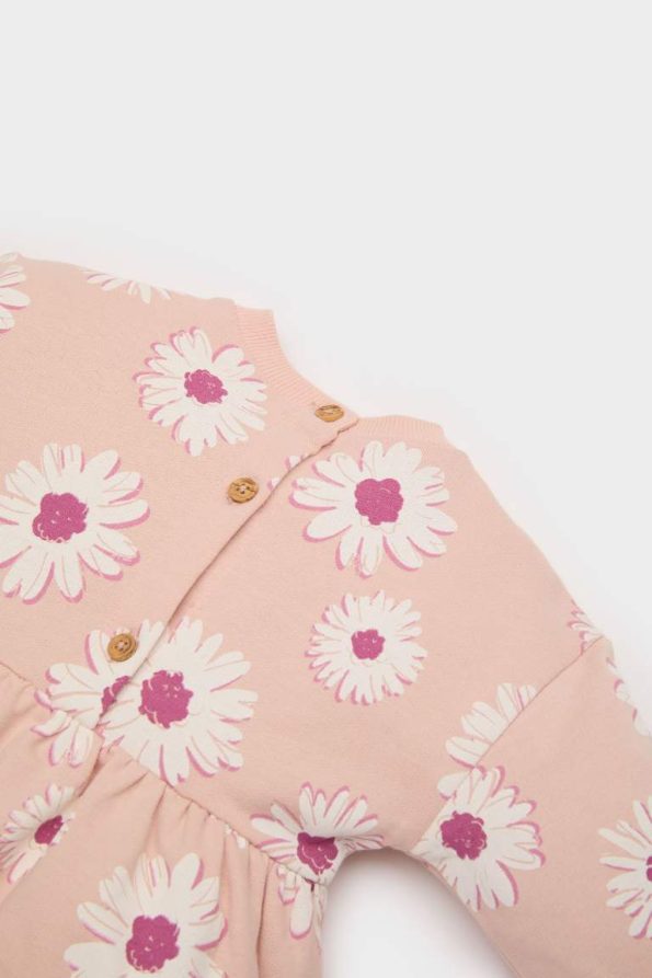 Girls' Floral Long Sleeve Dress
