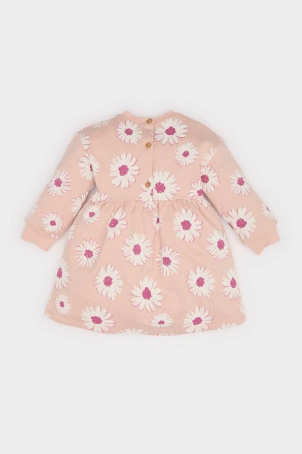 Girls' Floral Long Sleeve Dress