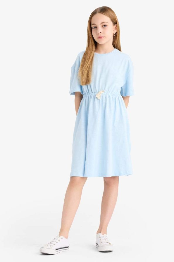 Girls' Oversized Short Sleeve Summer Dress