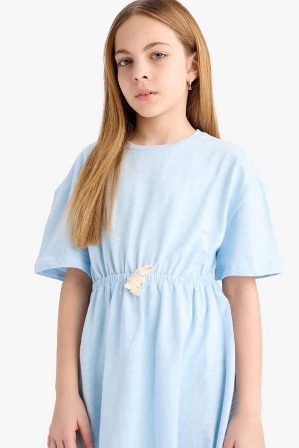 Girls' Oversized Short Sleeve Summer Dress