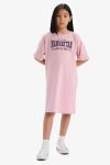 Girls' Oversized Wide Fit Printed Short Sleeve Summer Dress