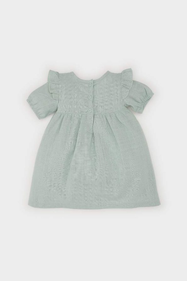 Girls' Short Sleeve Flannel Poplin Dress